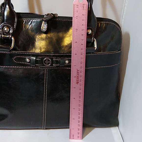 Giani Bernini black leather domed satchel - Picture 5 of 16